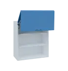 MHVV - 65D horní skříňka boxová, 2 výkloypy, 770x654x440, korpus bílý, výklopy pastelově modrá